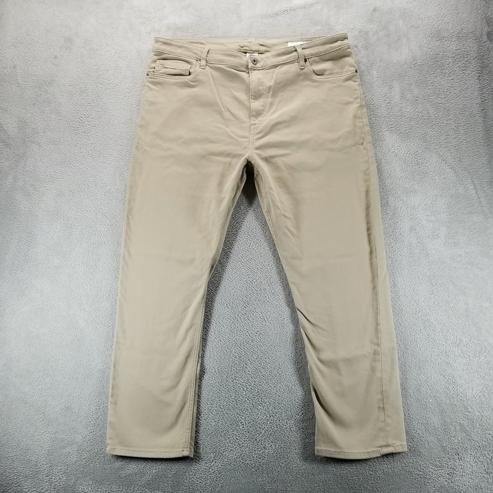 TPJ The‎ Perfect Jean Mens 42x30 Tan Slim Thick Stretch Mid Rise Performance